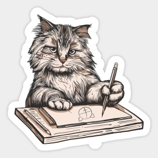 The Left Handed Cat Sticker